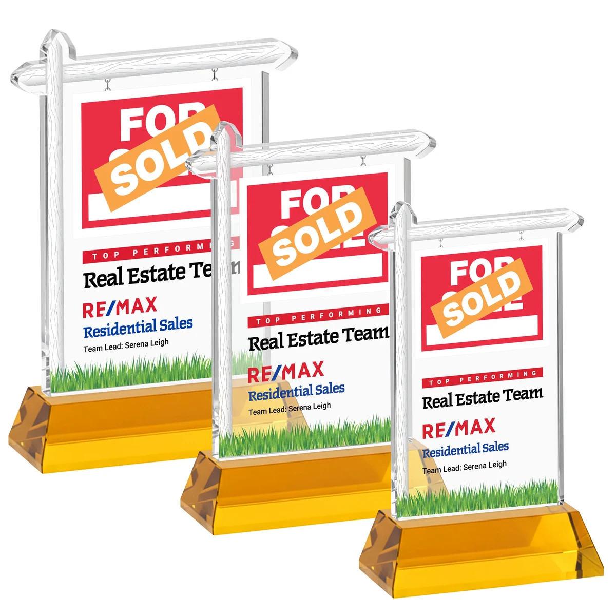 Real Estate VividPrint™ Award on Hartford Base - Amber 1