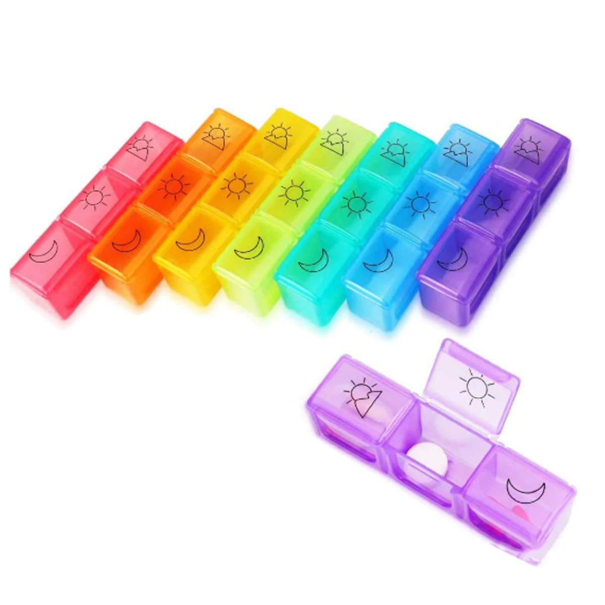 Mini Portable Three-Compartment Daily Medicine Box Daily 1