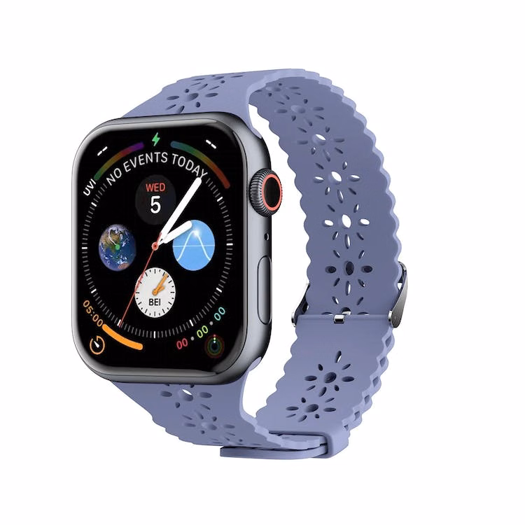Apple Watch Lace Bands - Gray Blue Silicone 42mm/44mm/45mm