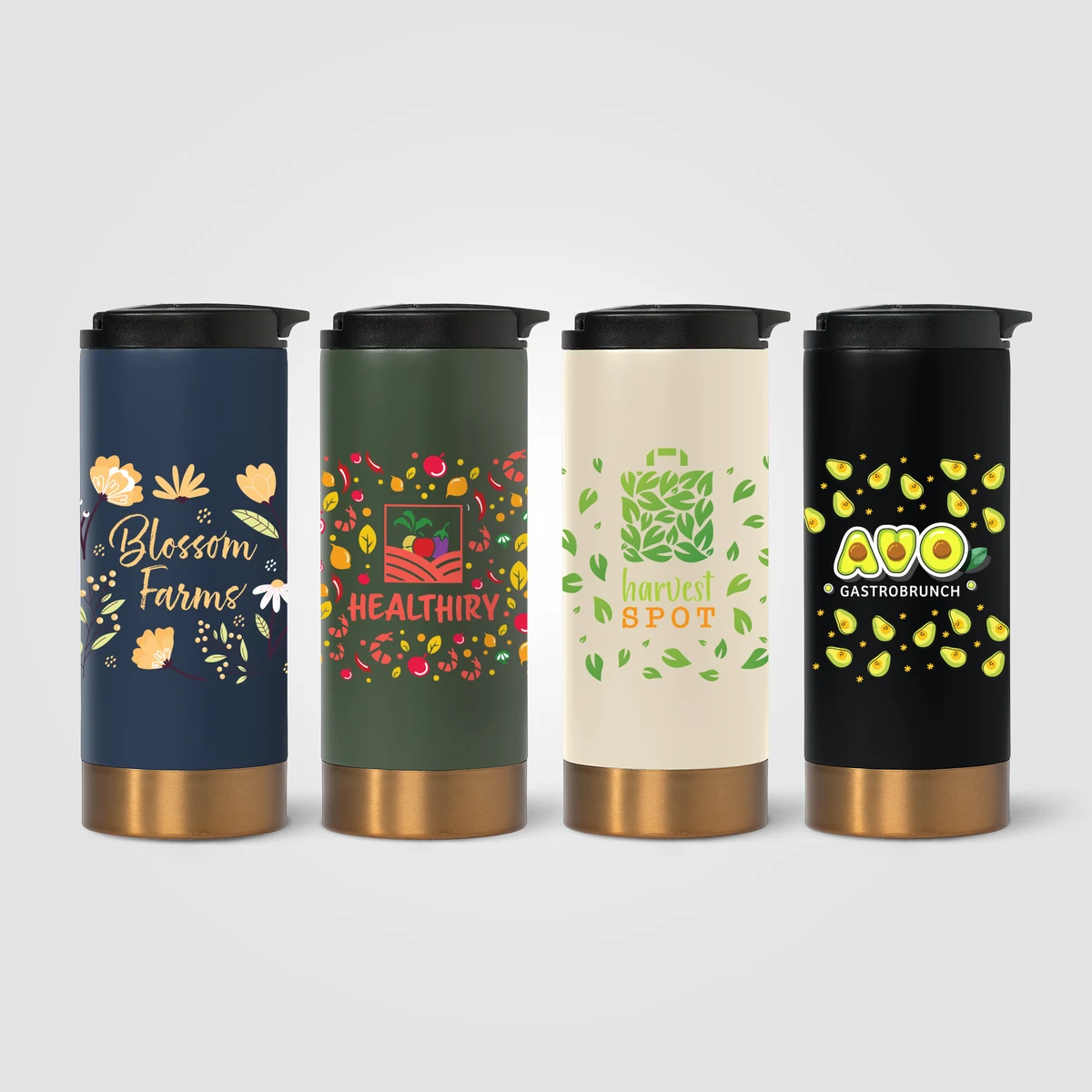 Astrid Stainless Steel Copper Accent Double Wall Tumbler - 13 oz. 1