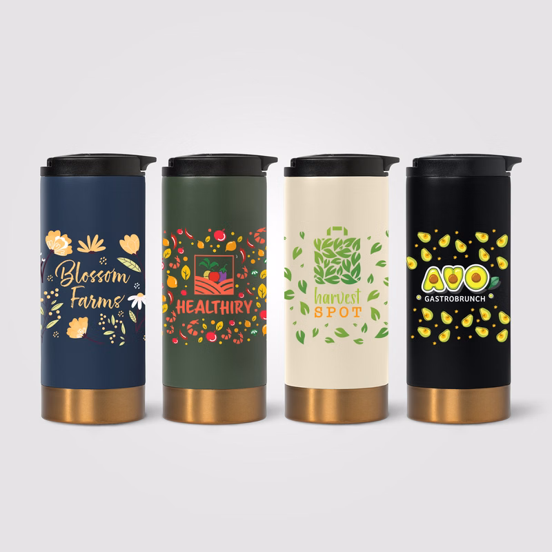 Astrid Stainless Steel Copper Accent Double Wall Tumbler - 13 oz.