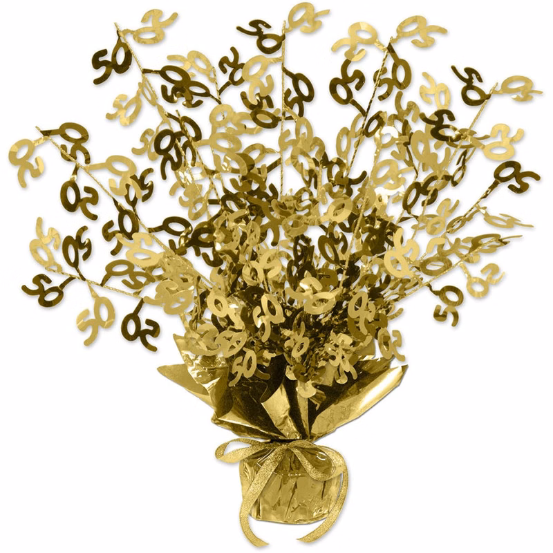 Anniversary Centerpieces - Gold