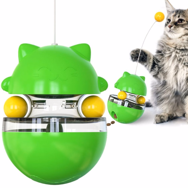 Leaky Food Ball And Cat-teasing Stick