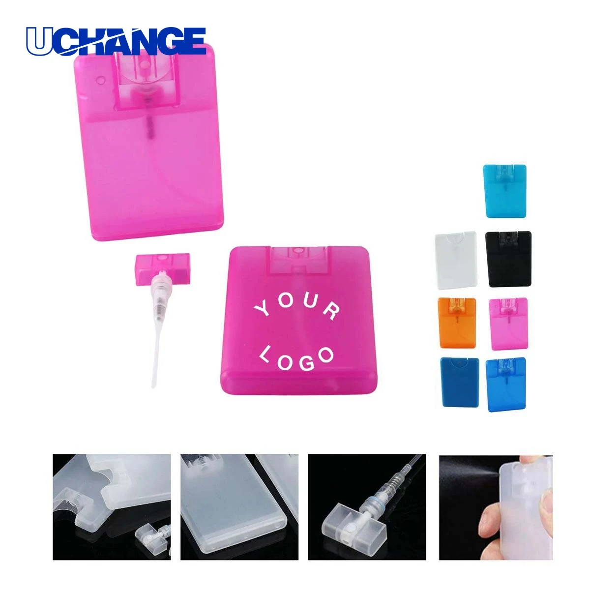 Card Spray Bottle Plastic Refillable Portable Design 1