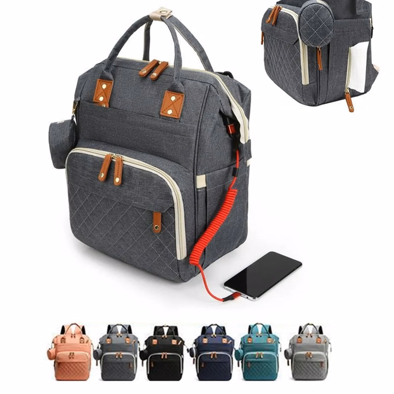 Diaper Bag Backpack with USB Charging Port