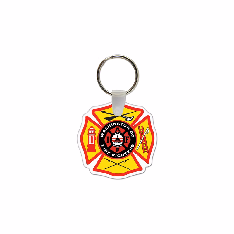 Maltese Cross USA Made Vinyl Keychain
