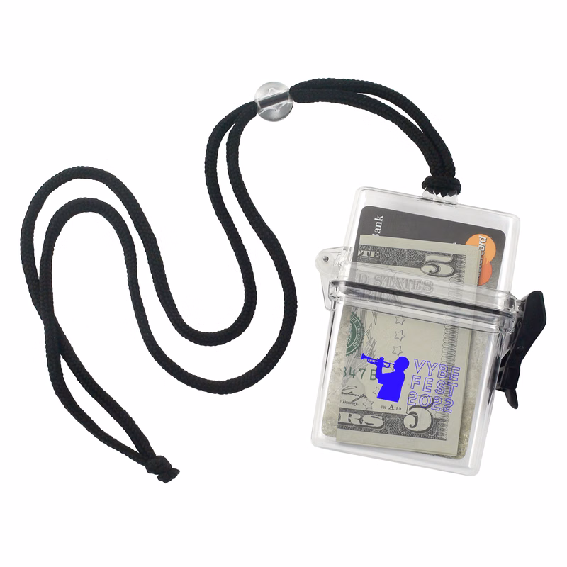 2.38" W x 3.75" H - Water-Resistant Badge Holder and Lanyard Combo (1 Color Imprint)