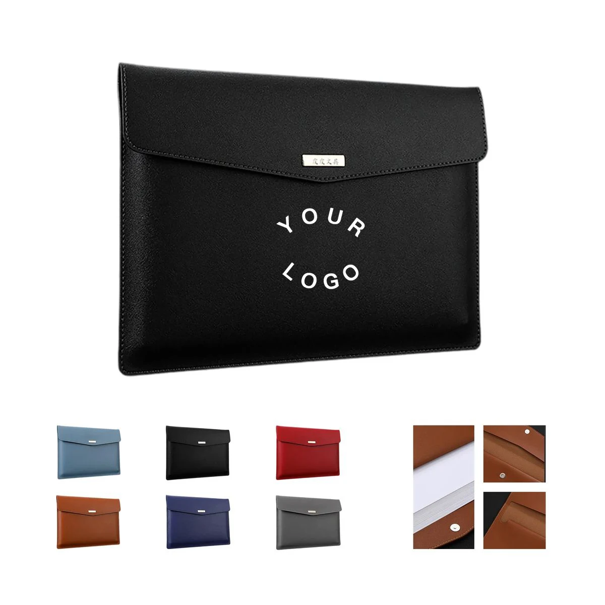 PU Leather Folder with Waterproof Material and Sleek Body 1