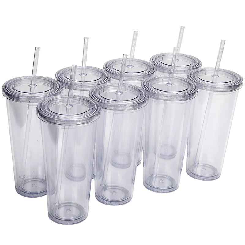 24 Oz. Carnival Cup w/Clear Straw & Lid 1