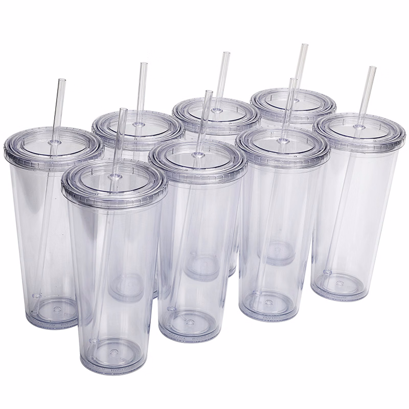 24 Oz. Carnival Cup w/Clear Straw & Lid