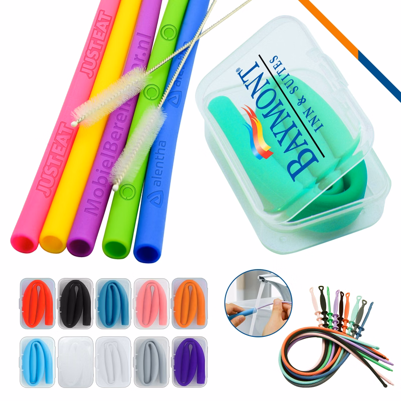 Rainbow Silicone Straw