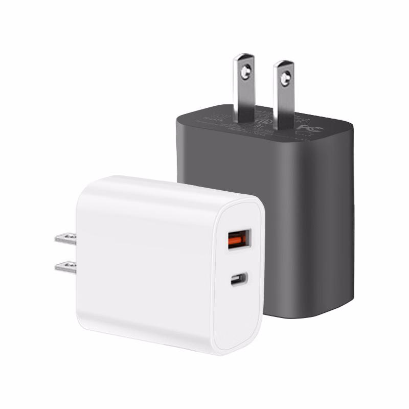 Dual Port Type C Wall Charger Fast Charging 20W Power Adapter Cube