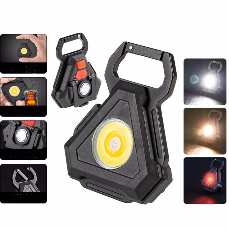 Led Flashlight Key Buckle Light