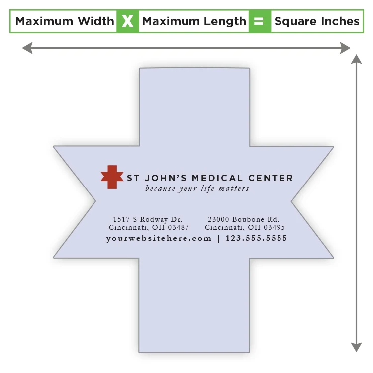 Custom Shape Magnet - 30 to 39.99 Square Inches - 25 Mil. 1