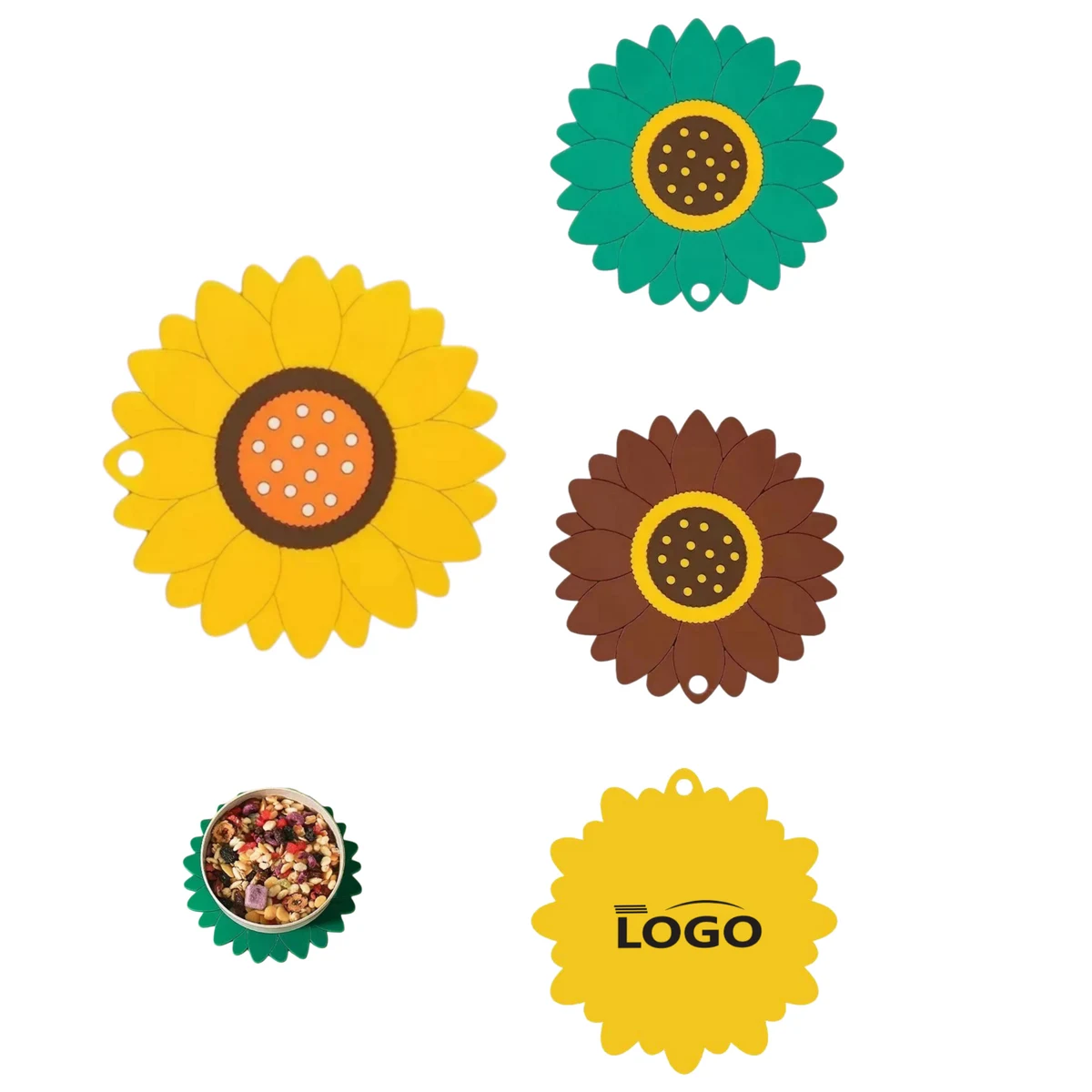 Sunflower Soft PVC Heat Resistant Trivet 1