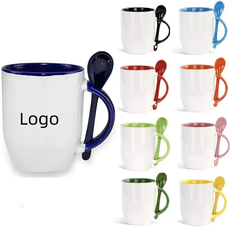 12oz Inner Color Mug With Spoon 1