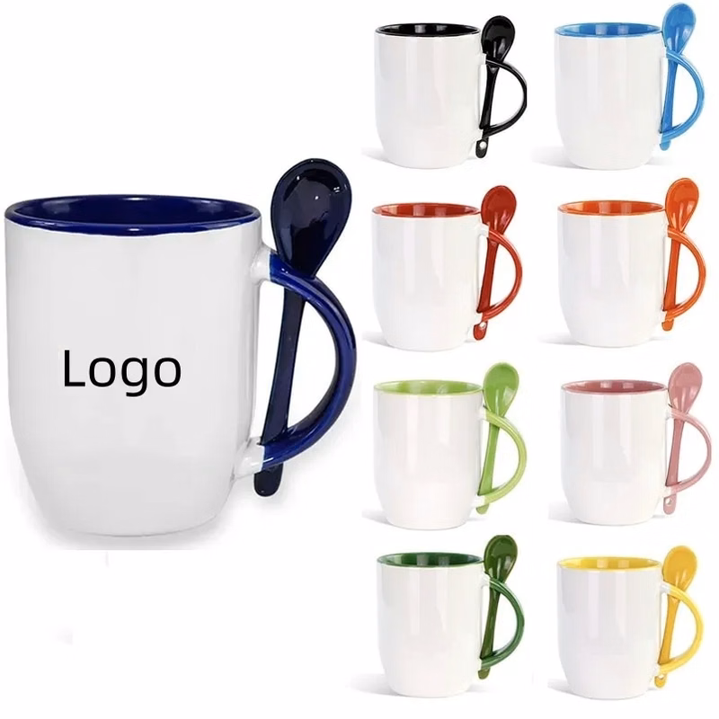 12oz Inner Color Mug With Spoon