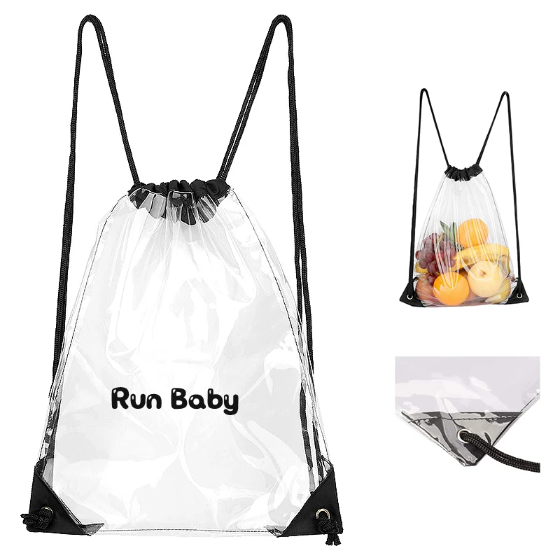 Clear PVC Drawstring Bags 1