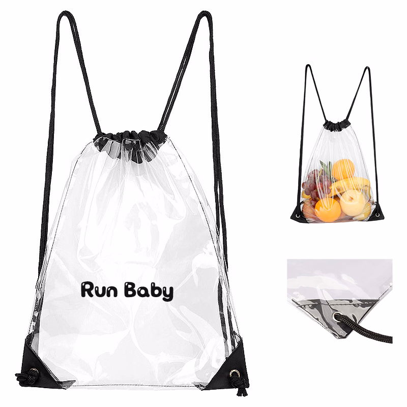Clear PVC Drawstring Bags