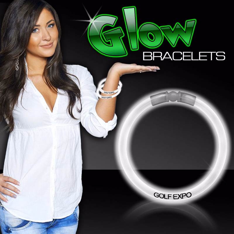 White 9" Single Color Superior Light Up Glow Bracelet