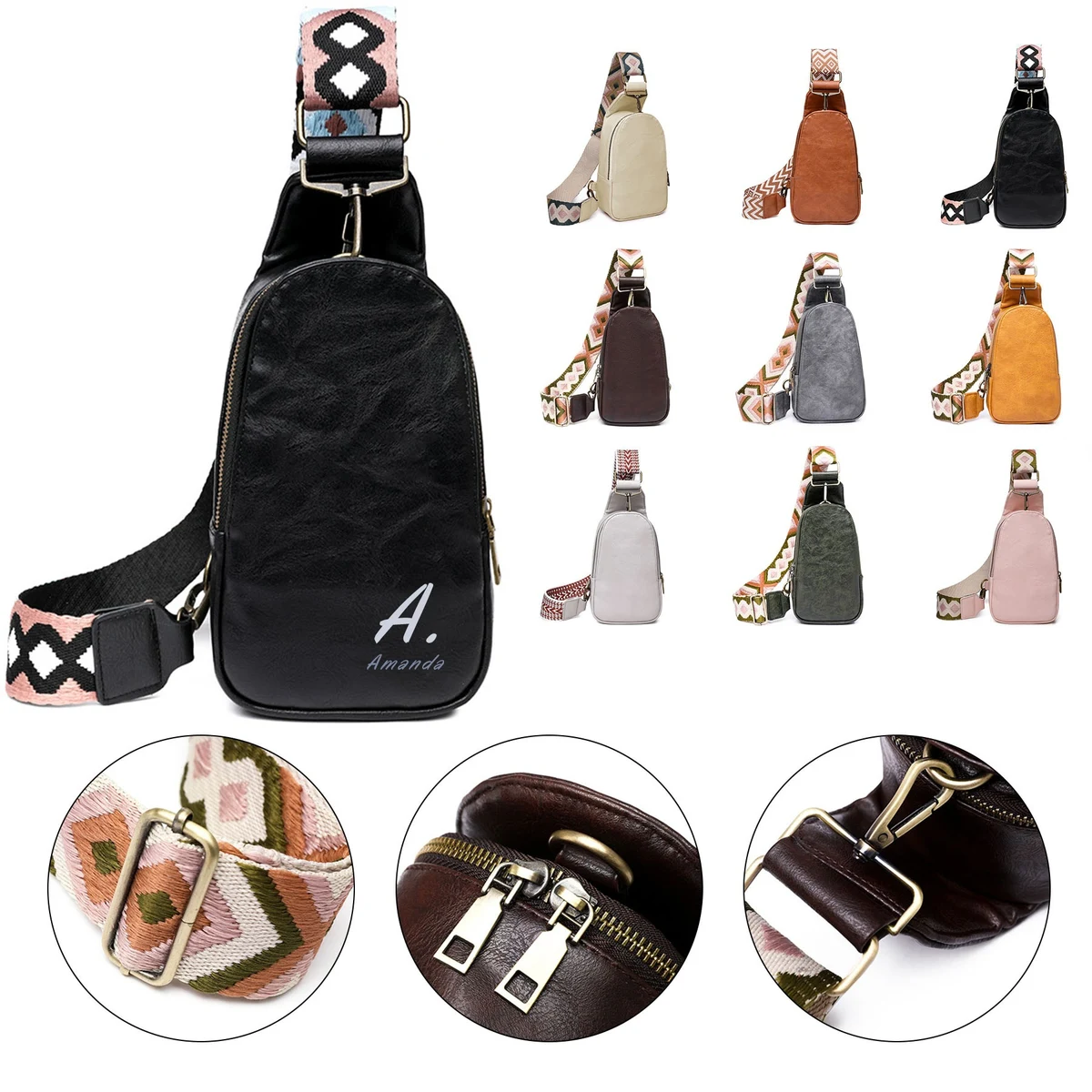Leather Crossbody Chest Bag 1