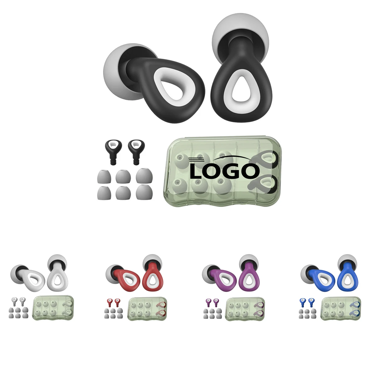 Silicone diaphragm noise-cancelling earplugs 1