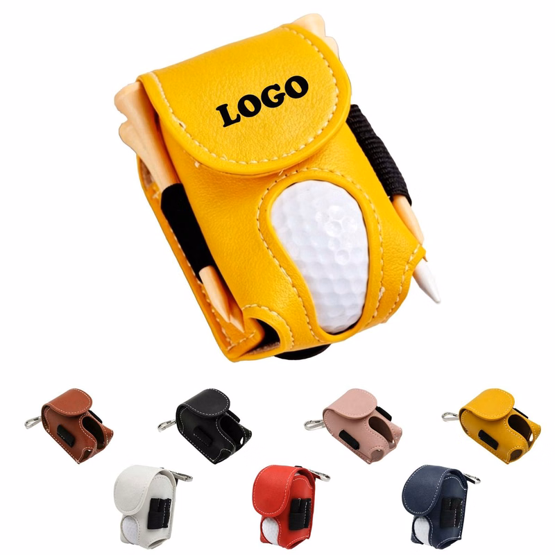 PU Leather Ball Case with Tee Holder Pouch