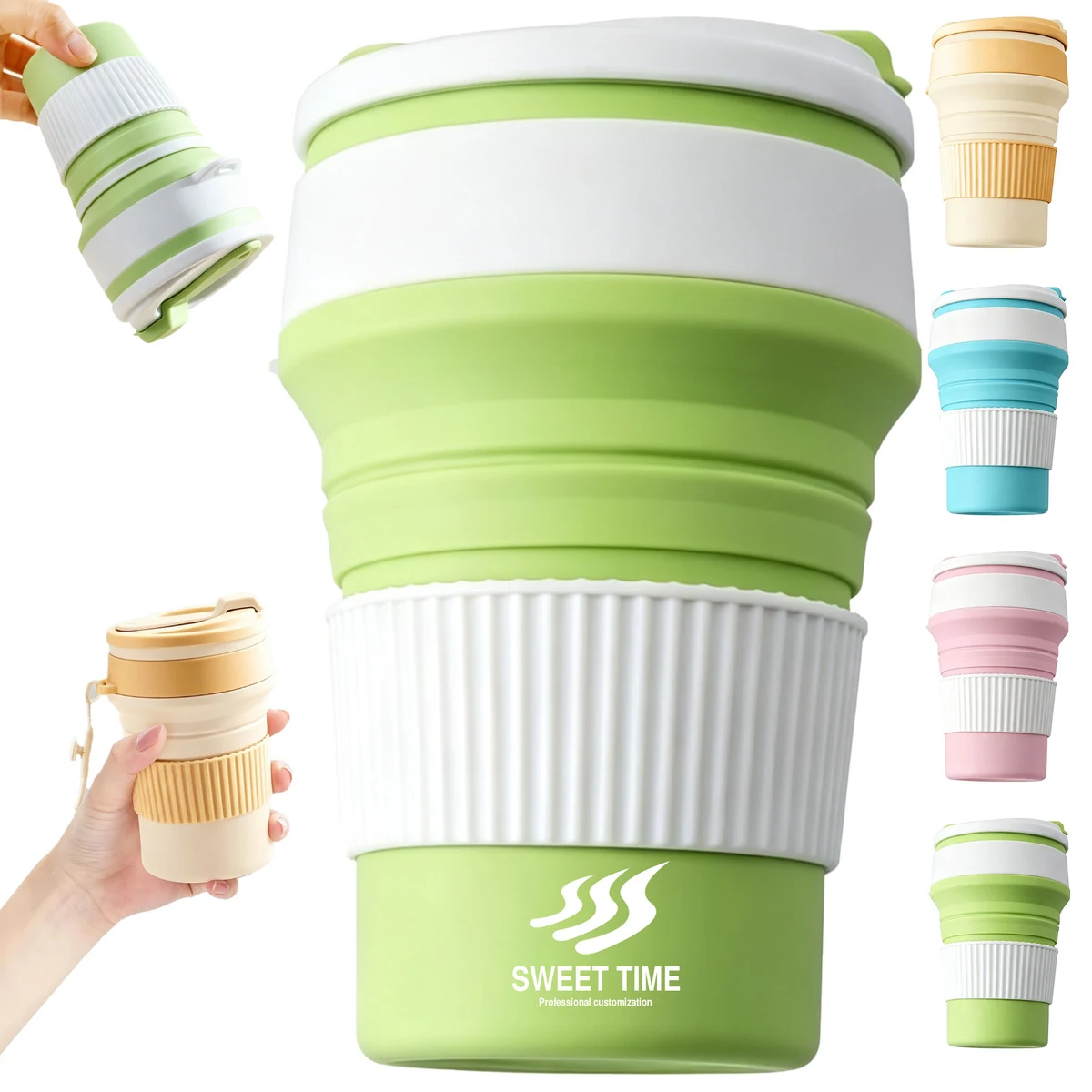 11.8oz Collapsible Silicone Cup 1