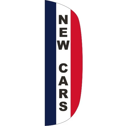 "NEW CARS" 3' x 10' Message Flutter Flag 1