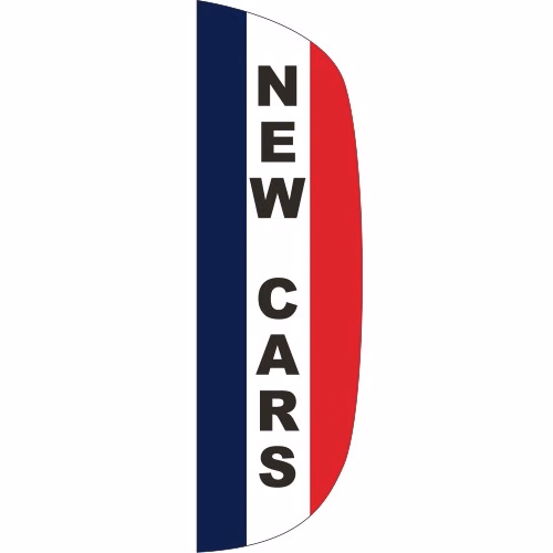 "NEW CARS" 3' x 10' Message Flutter Flag