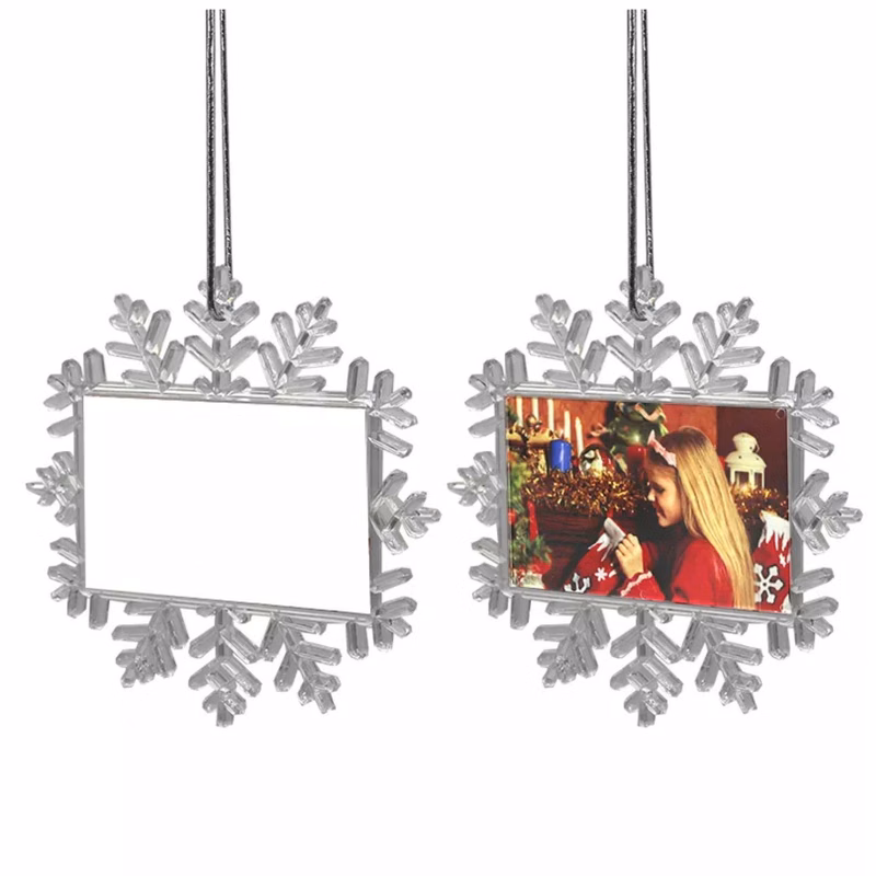 Small Snowflake Clear PC Christmas Ornament