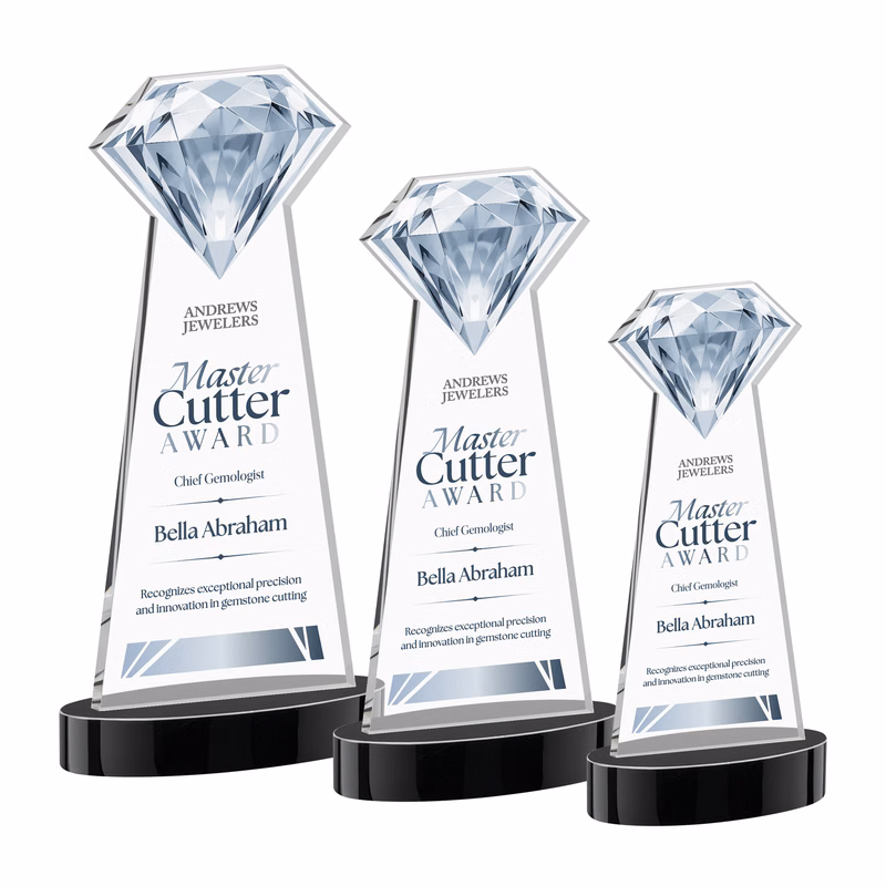 Gemstone VividPrint™ Award on Alberton Base - Black
