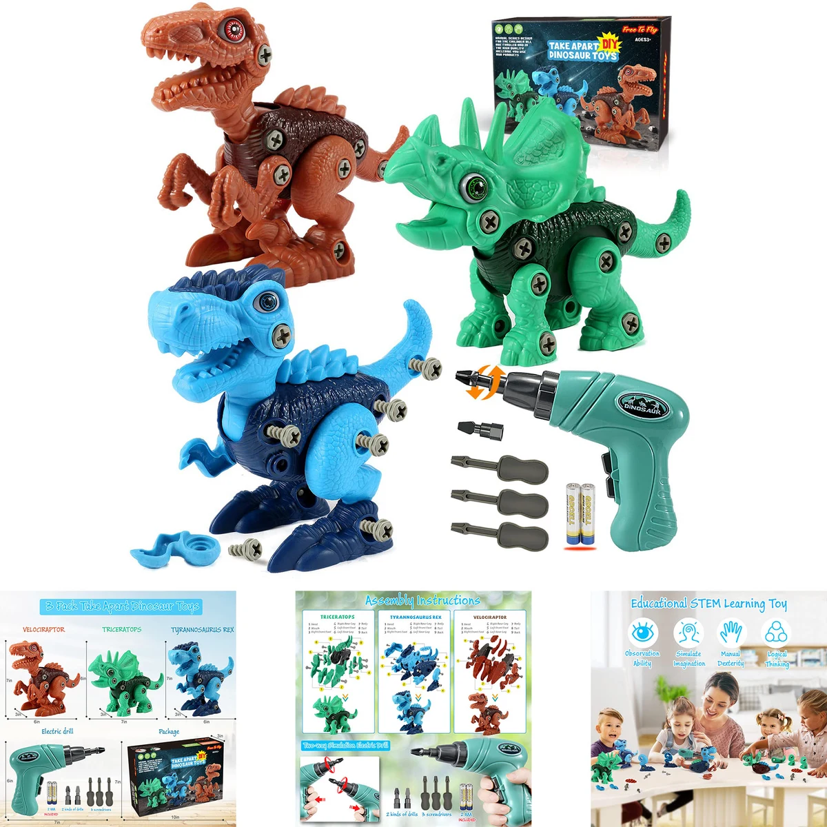 Kids Toys Stem Dinosaur Toy 1
