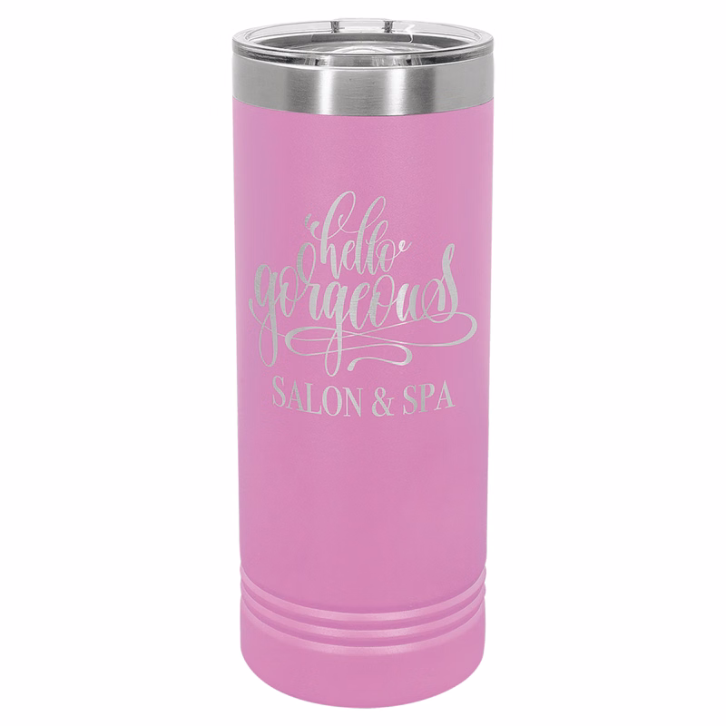 Polar Camel 22 oz. Light Purple Skinny Tumbler with Slider Lid