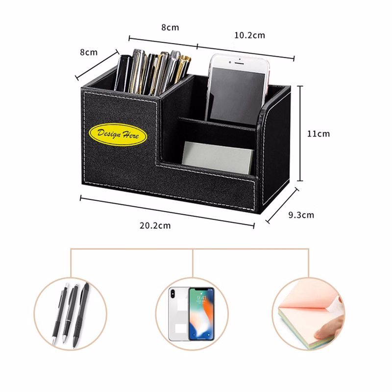 PU Leather Desk Organizer