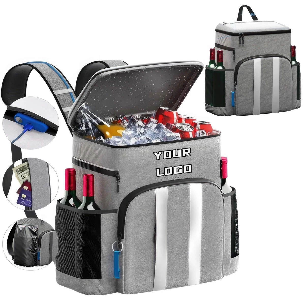 Leak Proof Insulated Backpack Cooler Bag 1