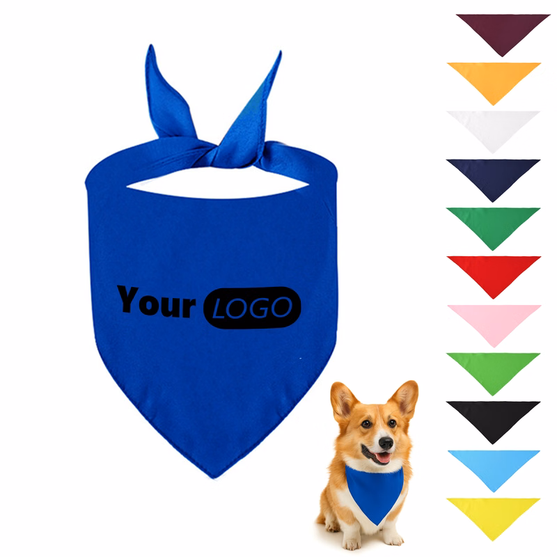 Triangle Pet Bandana With Custom Logo