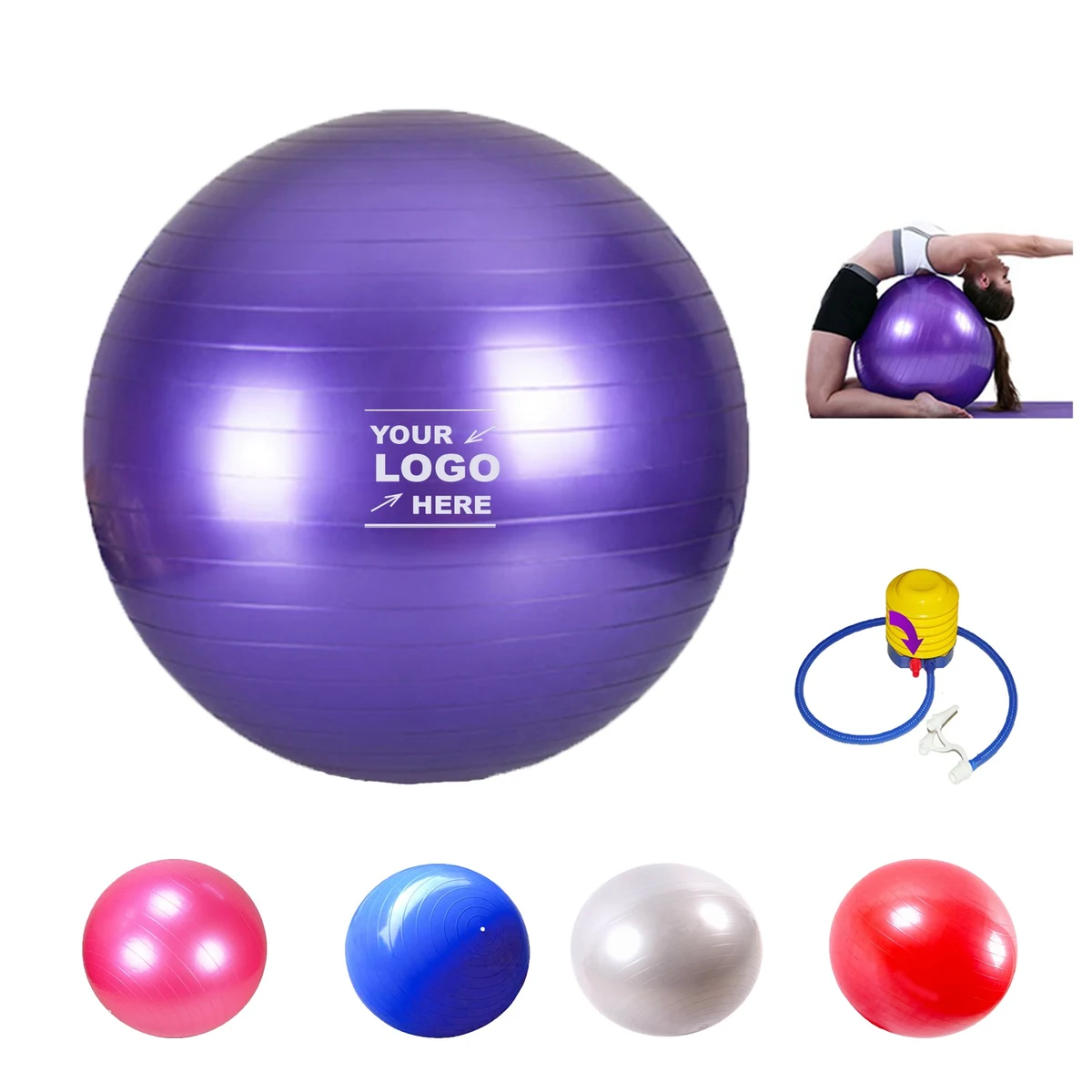 21.5 Inch Exercise Yoga Ball With Pump 1