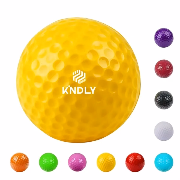 Custom 1.65 inch Golf Shape Foam Stress Ball — Compact Hand Exercise Relief