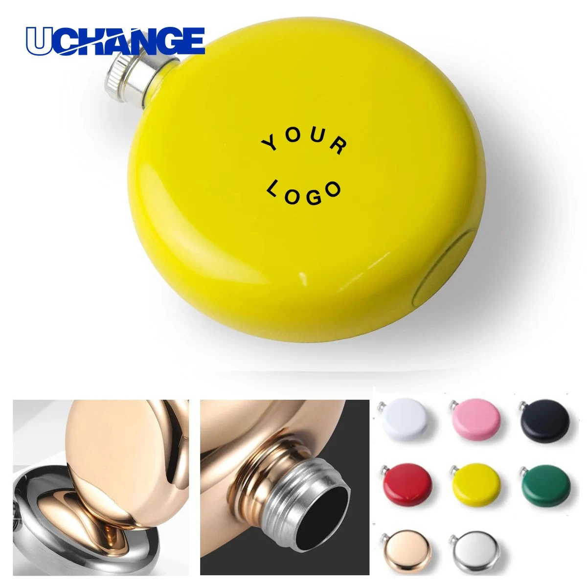 Portable Round Flask Bottle 5oz for Camping or Picnics 1