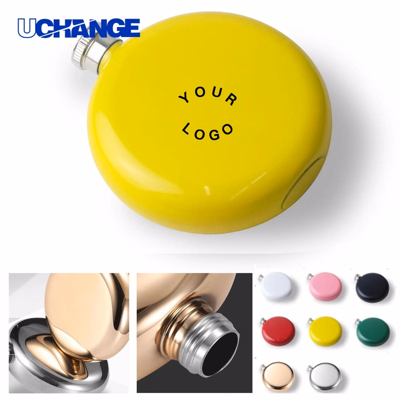Portable Round Flask Bottle 5oz for Camping or Picnics