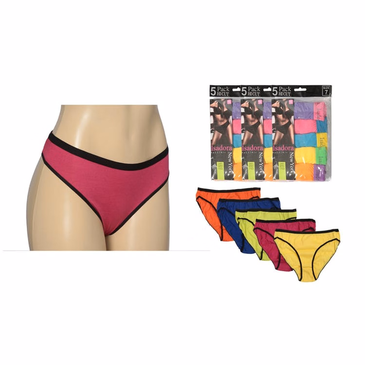 Women's Hi-Cut Panties - Neon Tones 5 Pack Sizes 5-7