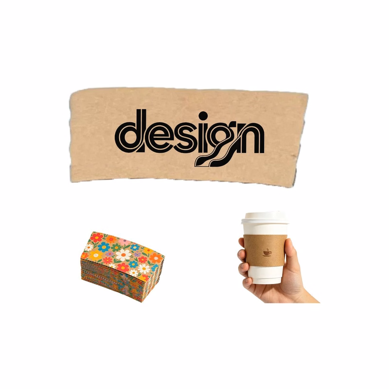 12-16oz Kraft Paper Cup Sleeve, Disposable Coffee Cup Jacket