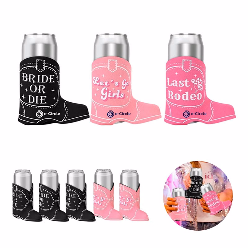 Creative Neoprene Cowgirl Boots Can Coolers Sleeve