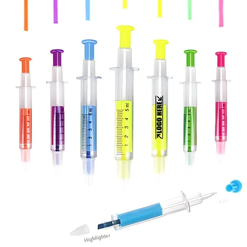 Syringe Ball Pens With Highlighter 1