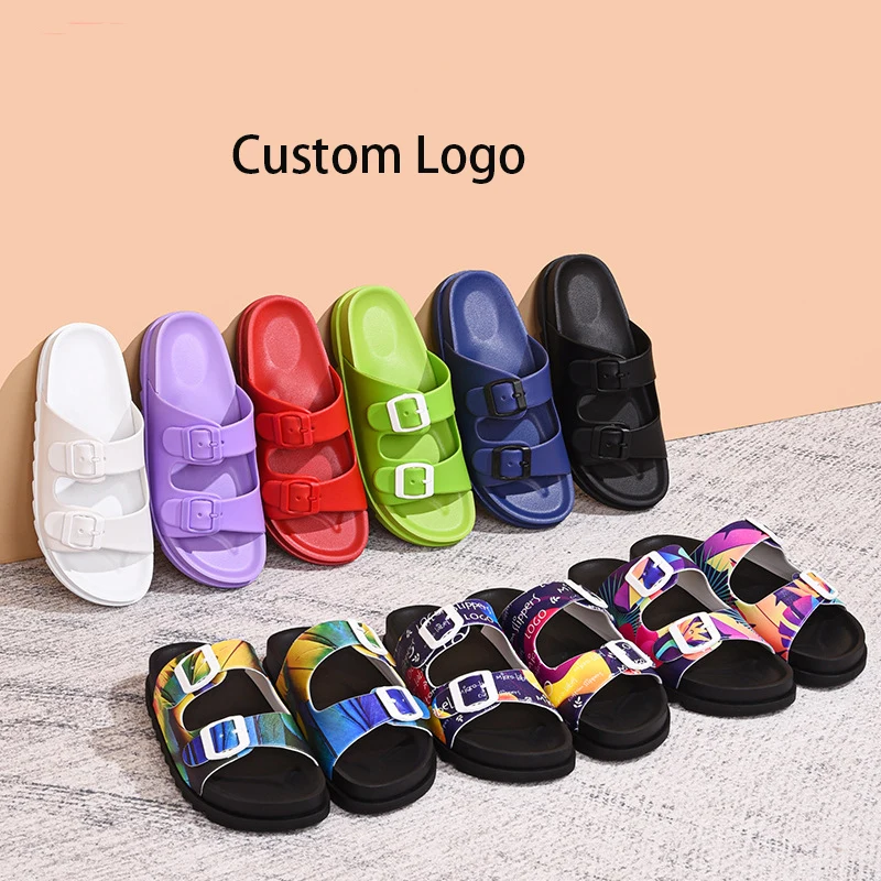 Adjustable Double Straps PVC Slides 1