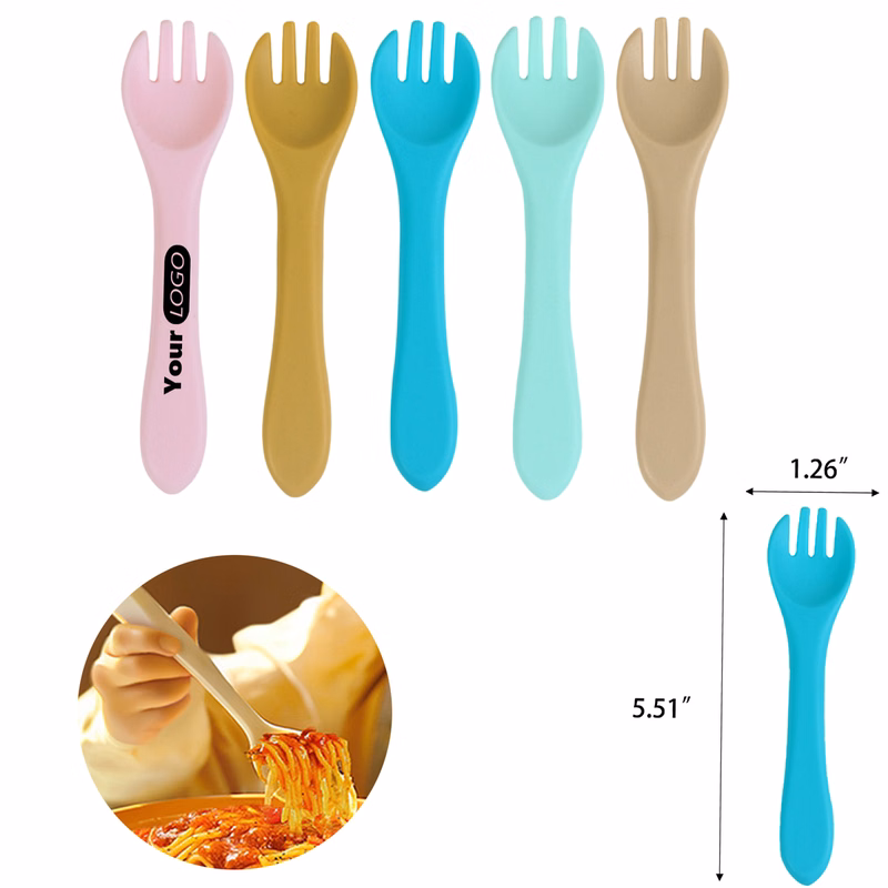 MOQ 50 Baby Silicone Feeding Fork