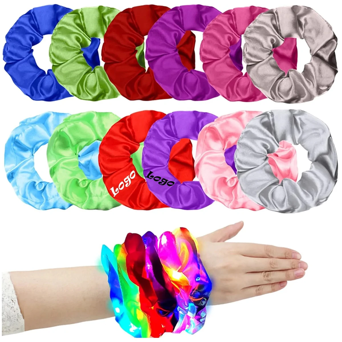 Light Up Satin Scrunchies 1