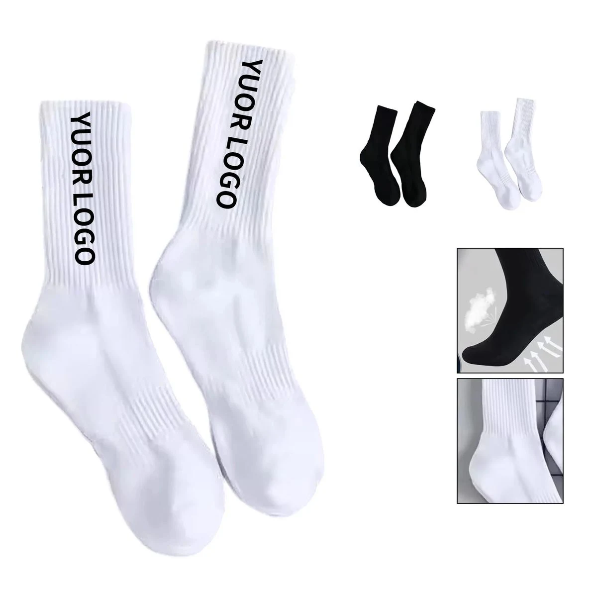 Breathable Cotton Socks Multiple Color Options 1