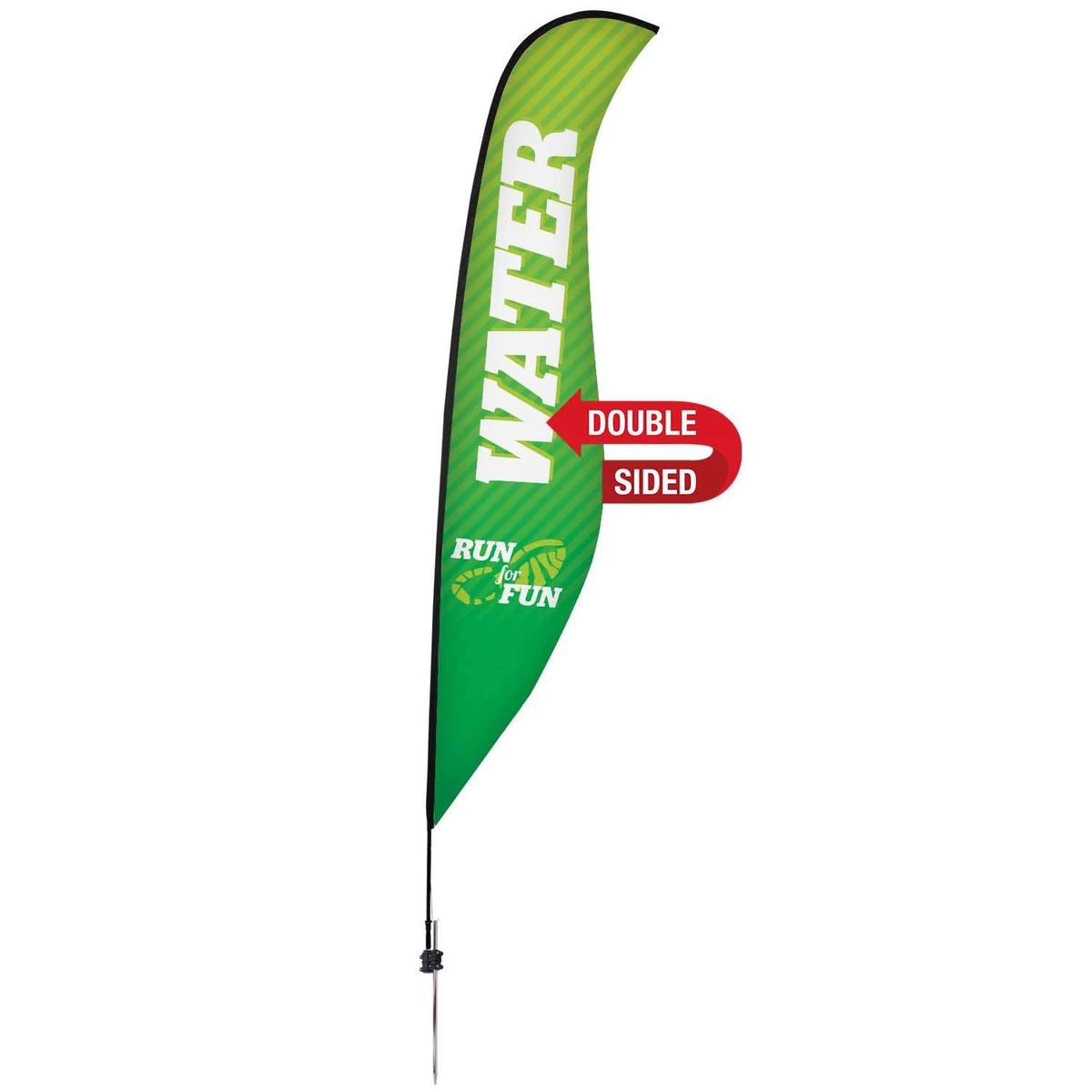 17' Premium Sabre Sail Sign Kit (Double-Sided with Ground Spike) 1